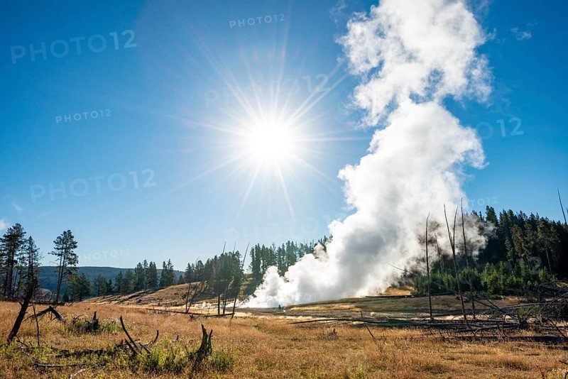 Steaming thermal spring