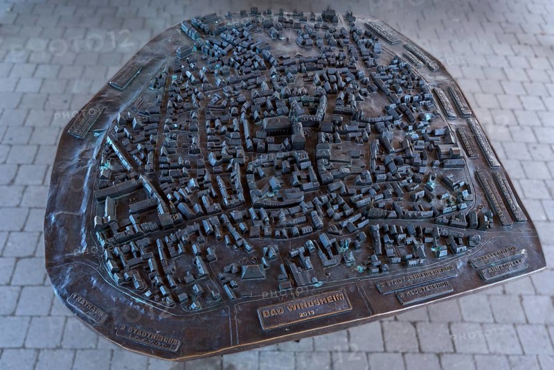 Relief view of the town of Bad Windsheim