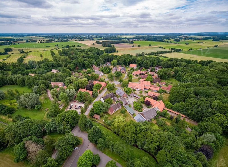 The Rundlingsdorf Luebeln (drone photo) is one of the 19 Rundlings villages that have applied to become a UNESCO World Heritage Site. Luebeln