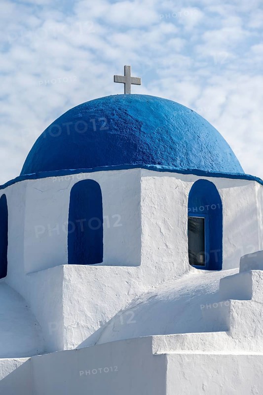 Blue and White Greek Orthodox Church Agios Nikolaos