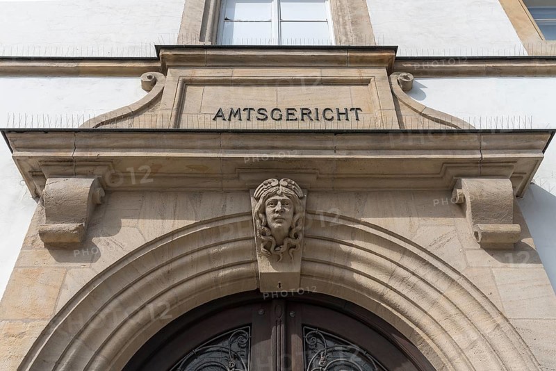 Detail of the entrance portal of the district court