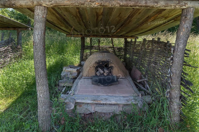 Historic outdoor clay oven