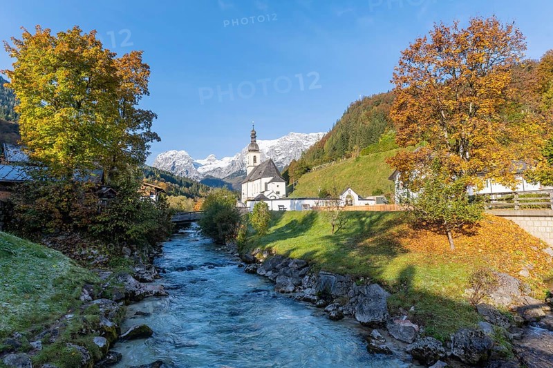 Parish church St. Sebastian with Ramsauer Ache