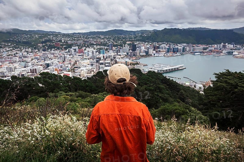 Guy infront of Wellington City