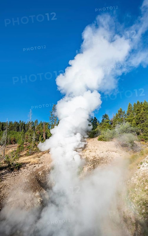 Steaming thermal spring