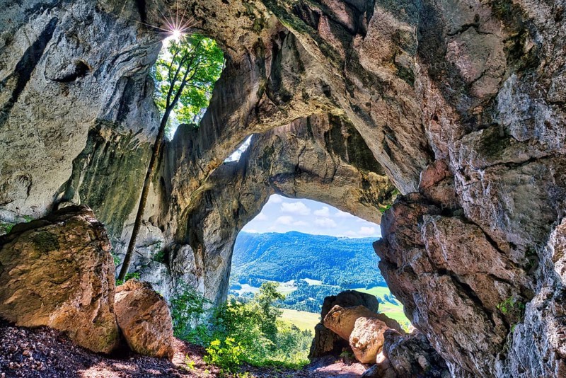 Bear hole in Thal nature park