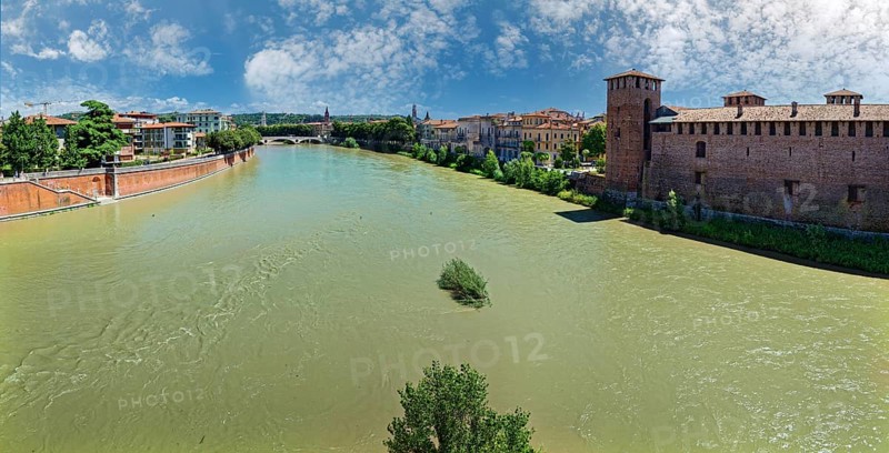 River Adige with Ponte della Vittoria