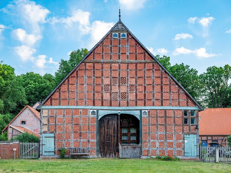Half-timbered house in the Rundlingsdorf Luebeln