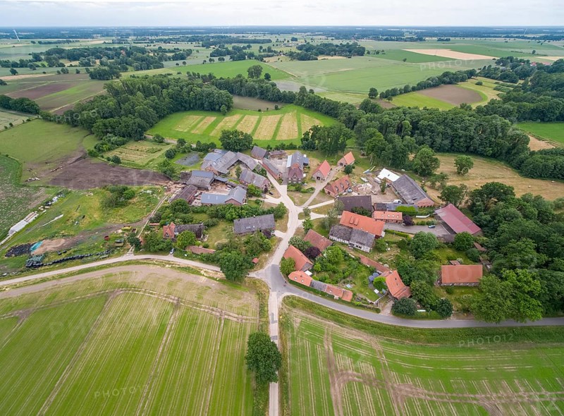 The Rundlingsdorf Guehlitz (drone photo) is one of the 19 Rundlings villages that have applied to become a UNESCO World Heritage Site. Guehlitz