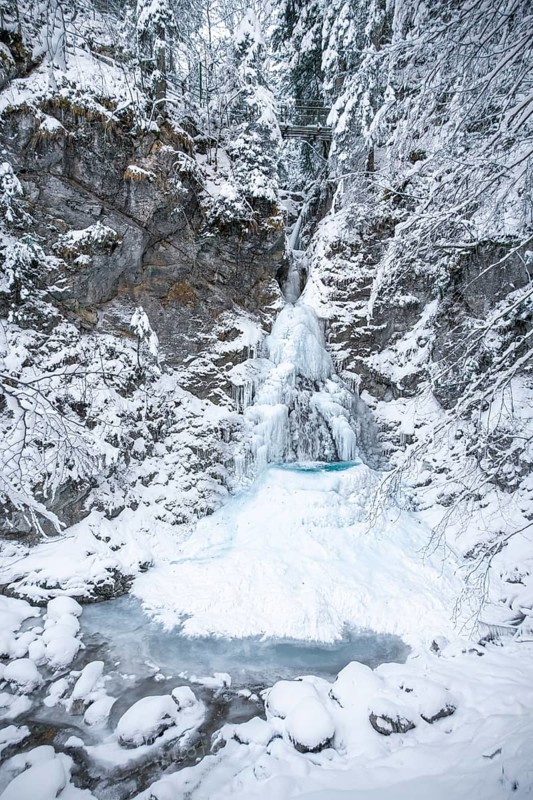Schleifmuehlklamm in winter
