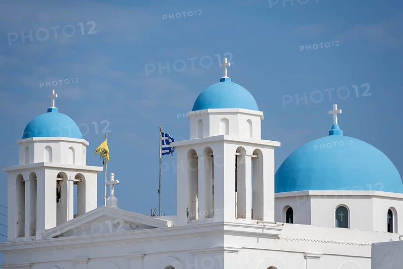 Blue and White Greek Orthodox Church Church Î™ÎµÏÏŒÏ‚ ÎÎ±ÏŒÏ‚ Î–Ï‰Î¿Î´ÏŒÏ‡Î¿Ï… Î Î·Î³Î®Ï‚