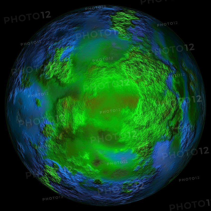 Digitally created high resolution image of planet Uranus