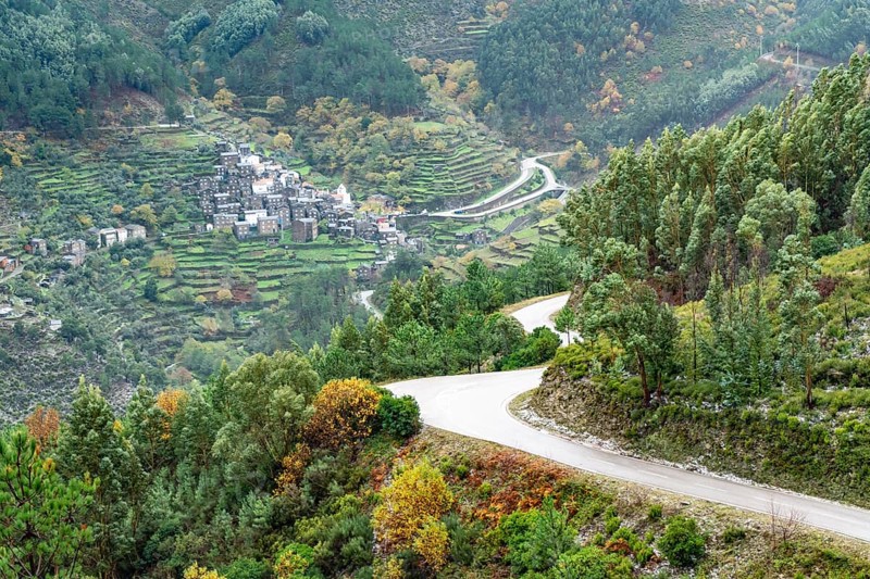 Amazing old village with schist houses