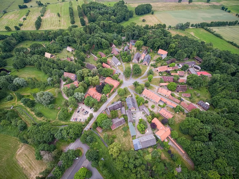 The Rundlingsdorf Luebeln (drone photo) is one of the 19 Rundlings villages that have applied to become a UNESCO World Heritage Site. Luebeln