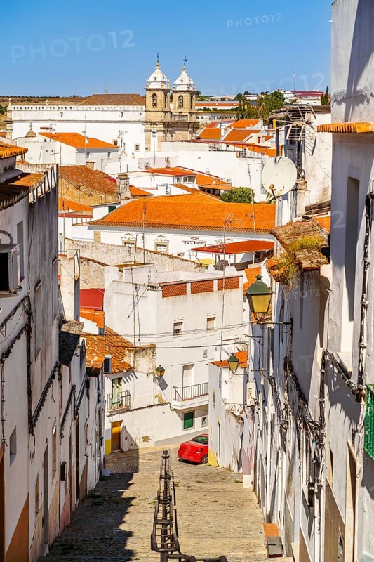 Cityscape of Campo Maior with Saint John the Baptist church