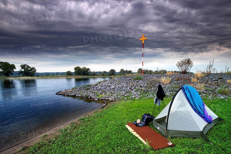 Tent on the river