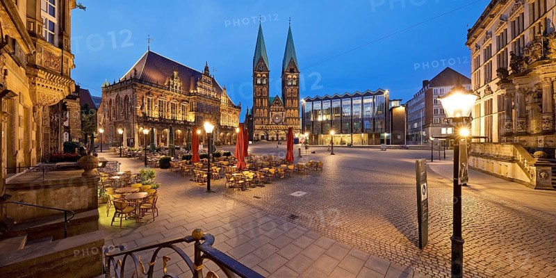 Market with town hall