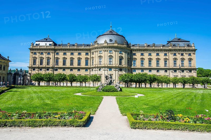 The Baroque gardens in the Wuerzburg Residence