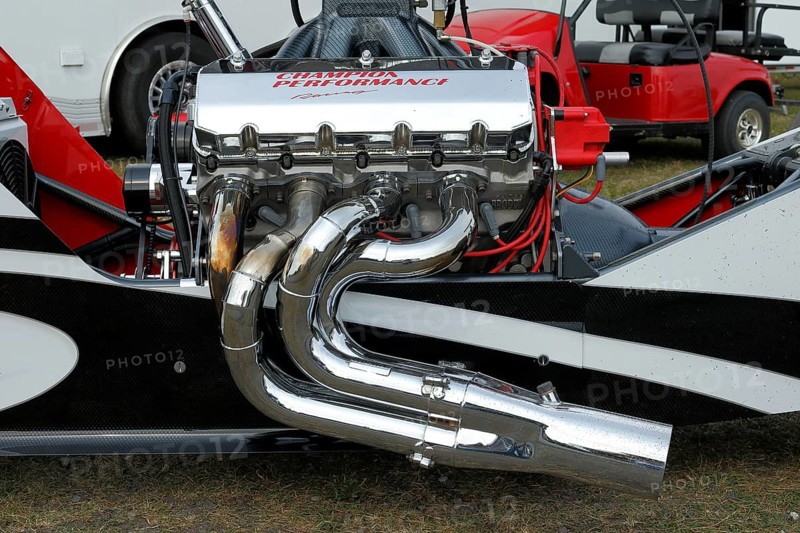 Nitro fuel engine of a race car