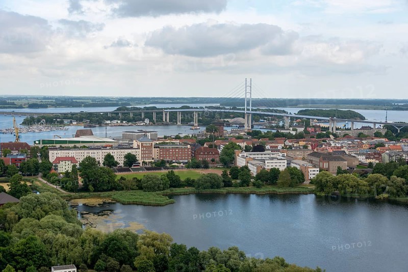 View from the Marienkirche to the Ruegenbruecke