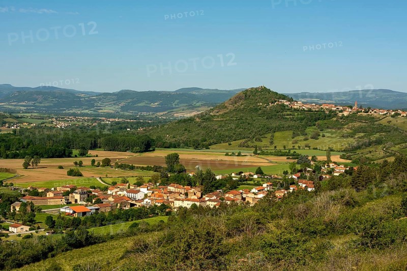 View of the villages of Orsonnette and Nonette near the town of Issoire