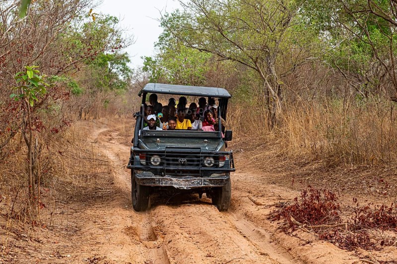 Local tourists in a Jeep