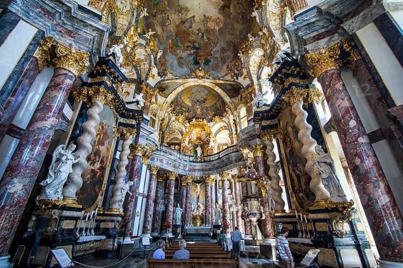 Interior of the Residence Hofkirche in the The Wuerzburg Residence