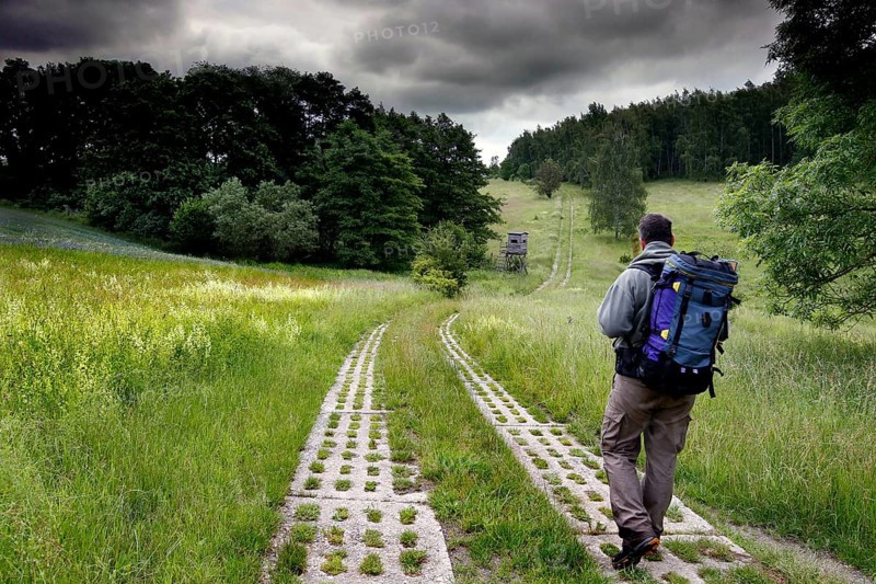 Man with backpack