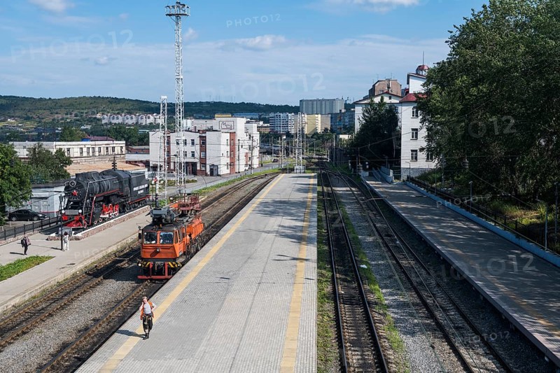 Overlook over the Railway station in Murmansk