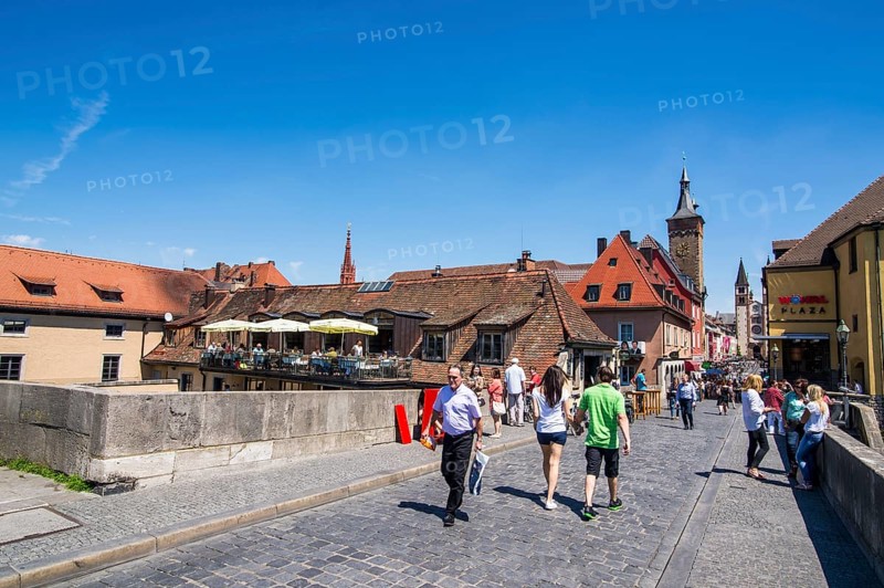 Wuerzburg's Old Main Bridge (Alte Mainbruecke) over the Main