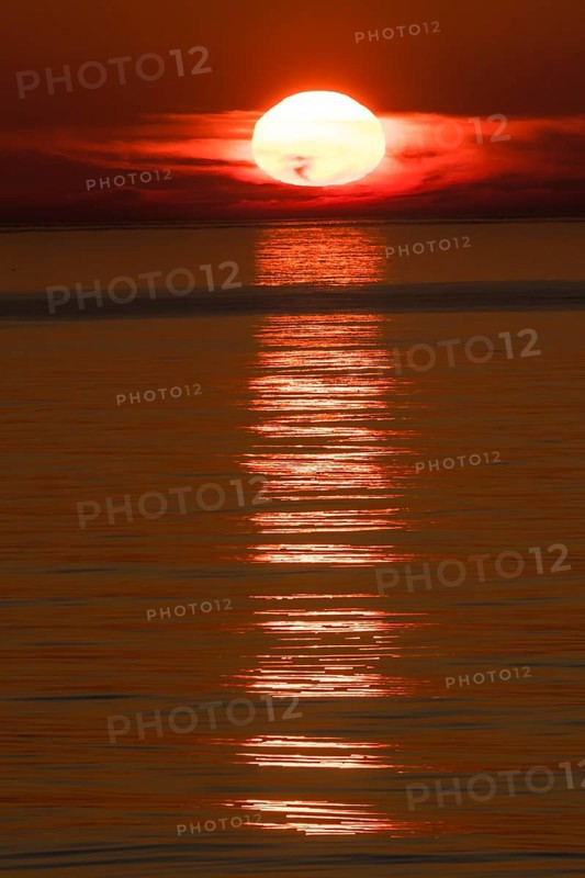 Beautiful sunset in Kola Bay