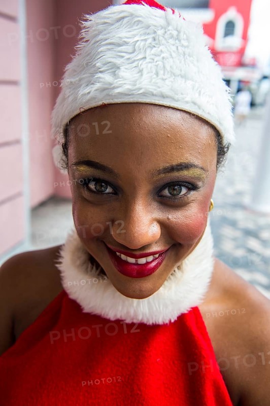 Woman in a christmas costum