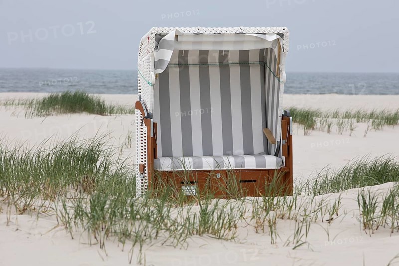 Beach chair at the beach