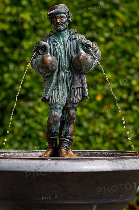 Goose-man fountain in the garden of Hohenschwangau Castle
