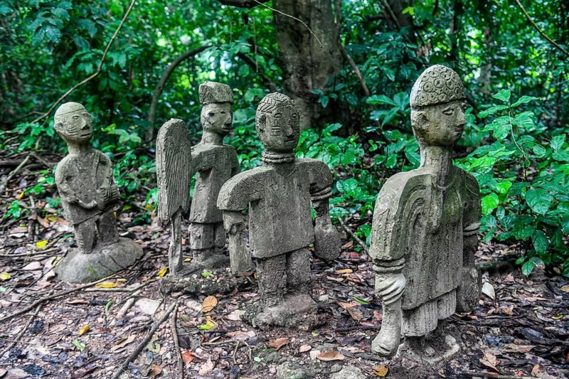 Voodoo scultpures in the Unesco site Osun-Osogbo Sacred Grove