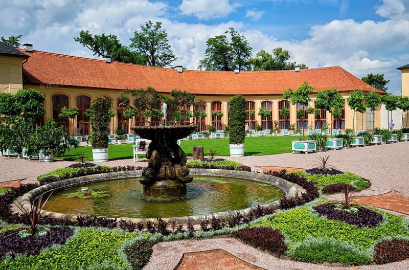 Dolphin Fountain and Orangery