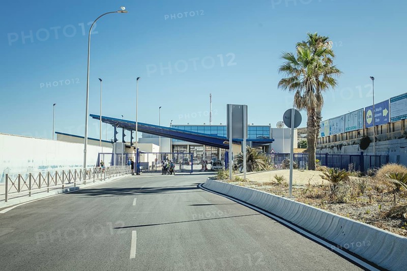 Border crossing between Spain and Morocco El Tarajal