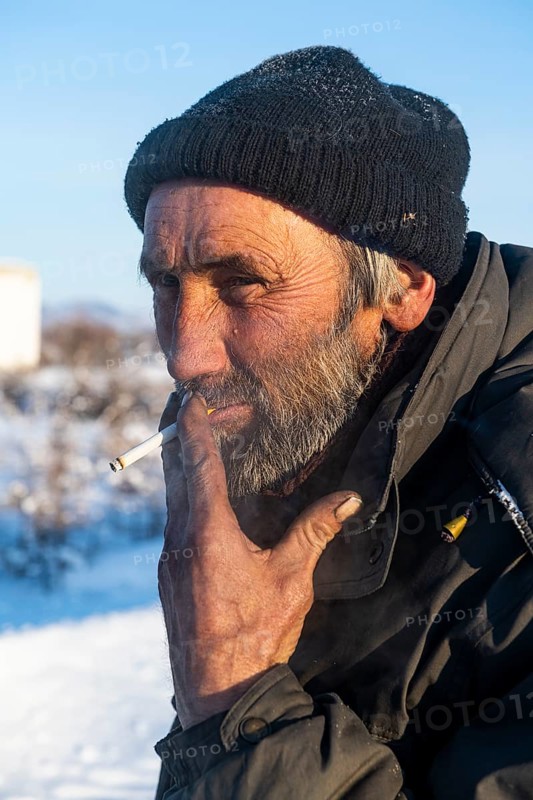 Eremit living in an abandoned village