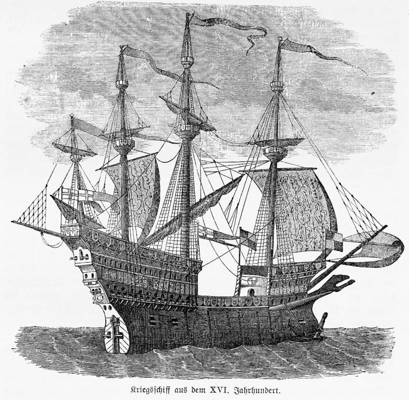 A 16th century war vessel