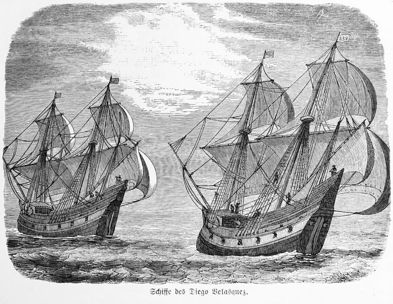 Ships of Diego Velasques´ fleet