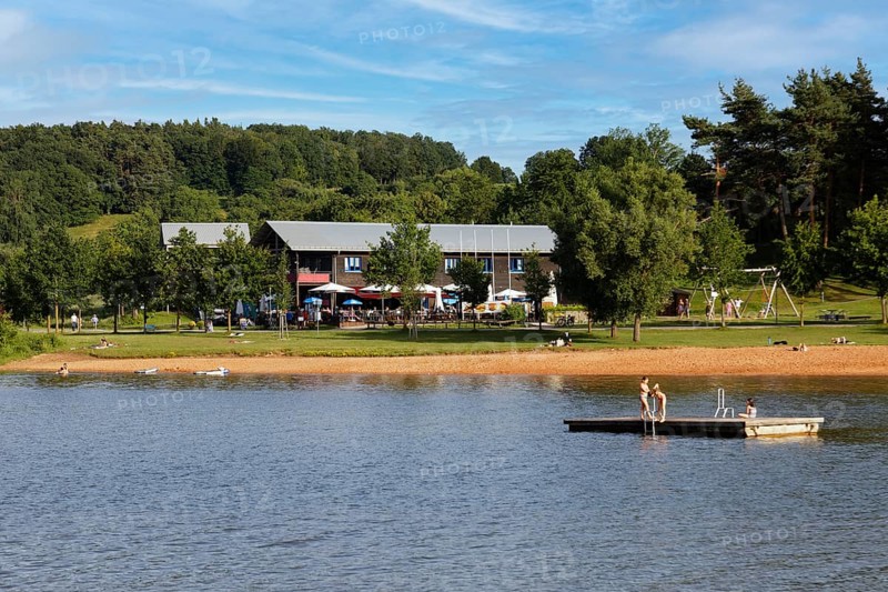 Bathers on bathing island