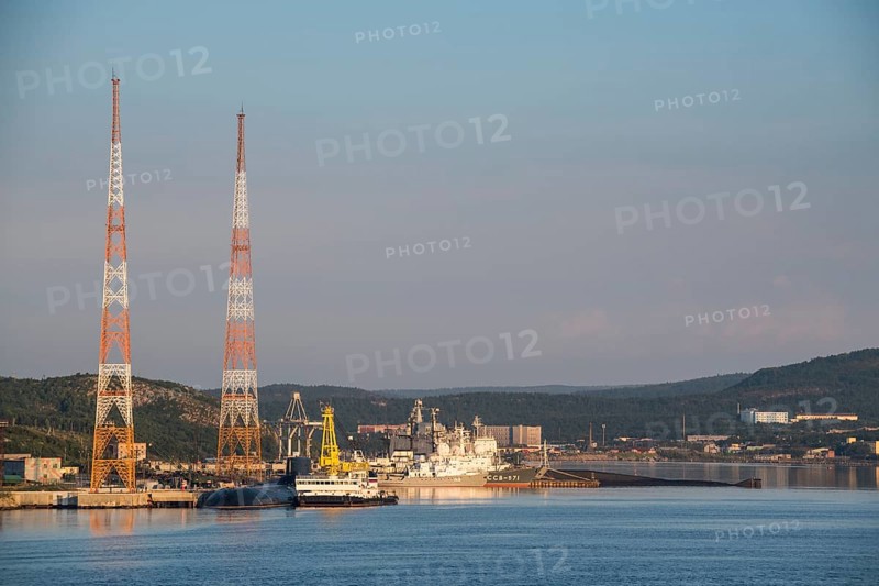 Nuclear submarine in Kola Bay
