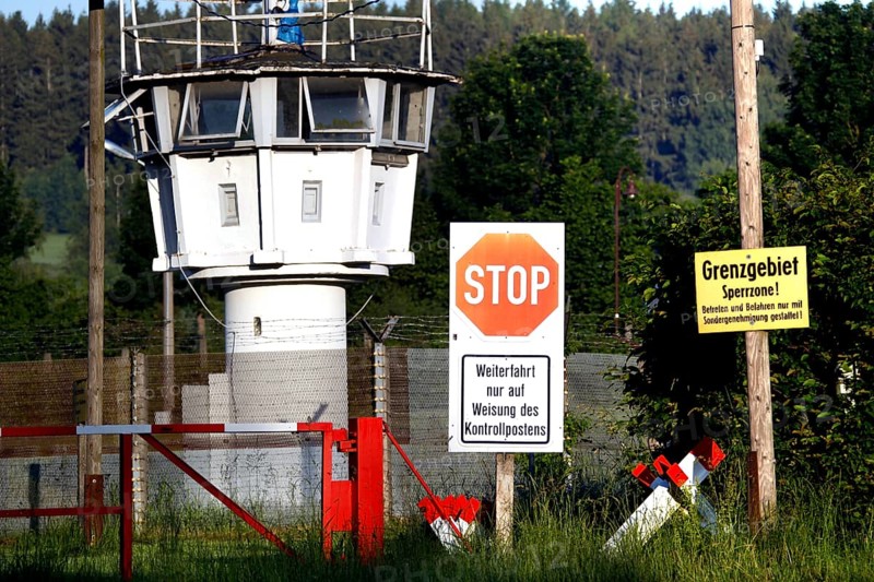 Warning signs at inner-German border