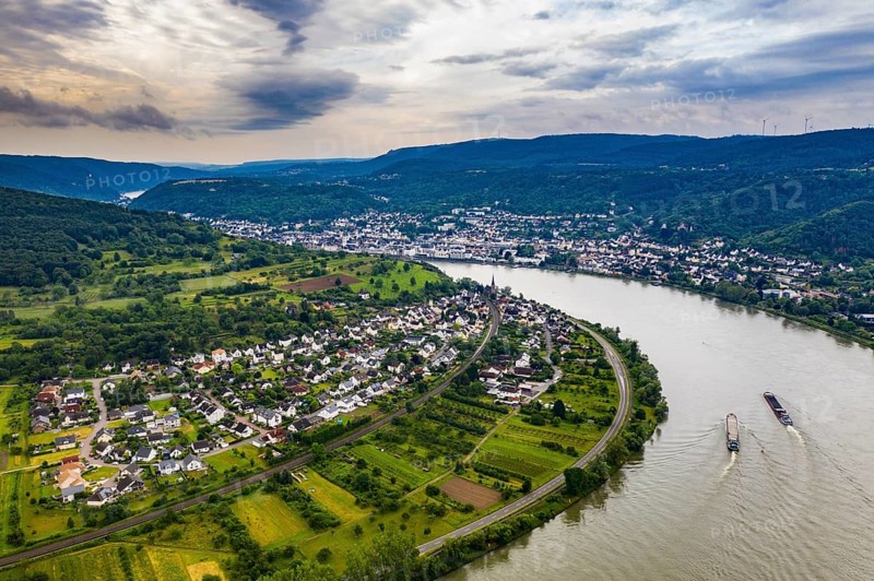 View from the Gedeonseck down to the Rhine at Boppard