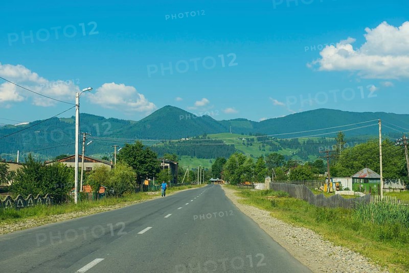 Mountain scenery in Carpathian mountains