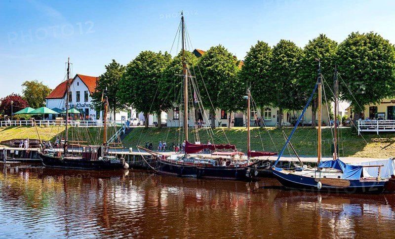 Sailing ships in the German Sielhafenmuseum Carolinensiel Carolinensiel