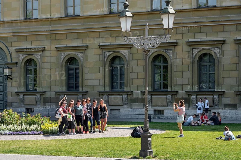 Youth group being photographed