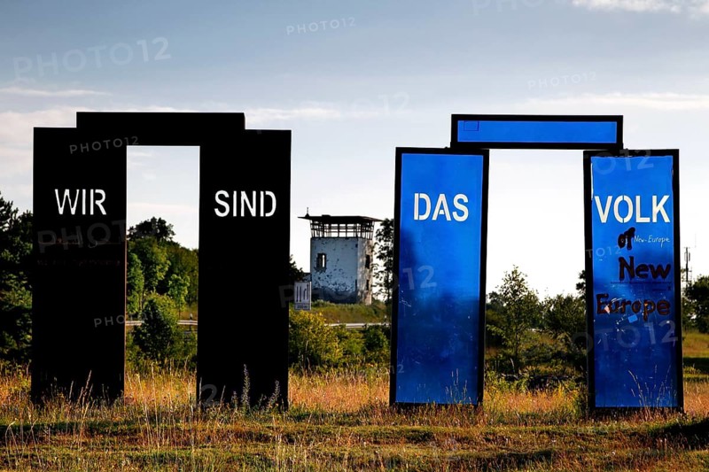 German Unity Sculpture Park at the former border crossing at Henneberg-Eussenhausen