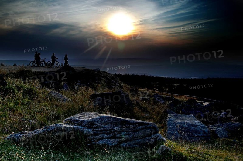 View of the Harz Mountains from the top of the Brocken