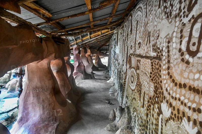 Sacred house in the Unesco site Osun-Osogbo Sacred Grove